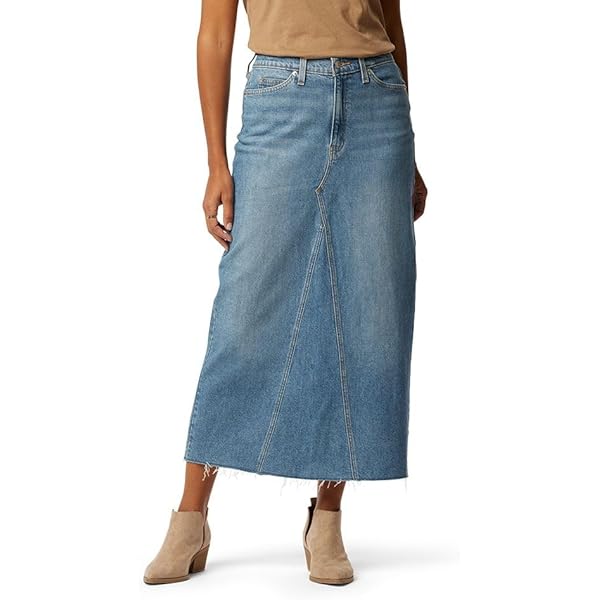 WallFlower Women's Legendary Maxi Mid Rise Denim Skirt Insta